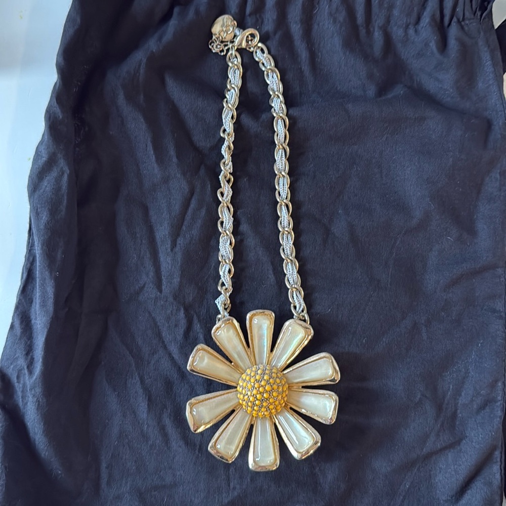 Large sunflower necklace